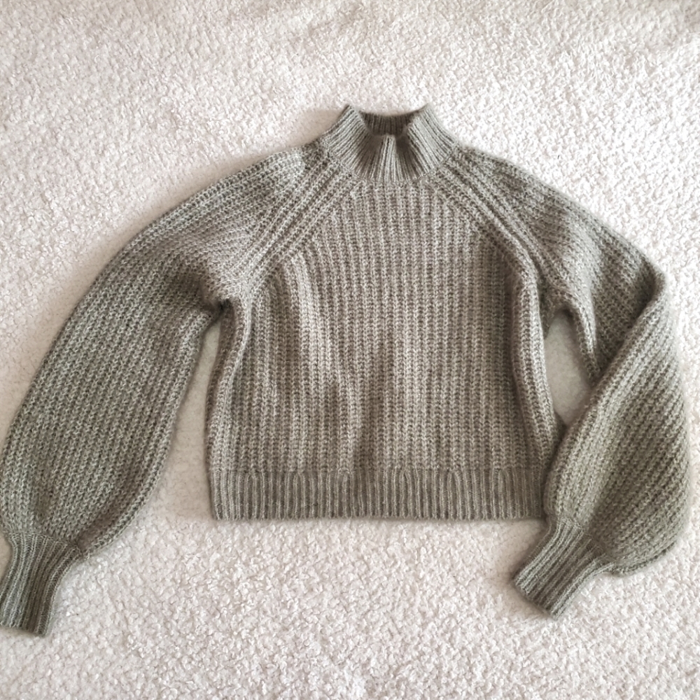 Bershka Turtleneck Balloon Sleeve Sweater